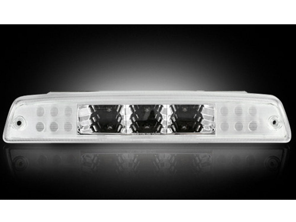~(2 lbs. 17X6X4)~ Dodge 94-01 RAM 1500 and 94-02 RAM 2500/3500 - Red LED 3rd Brake Light Kit w/ White LED Cargo Lights - Clear Lens