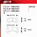 Hawk 78-87 Buick Regal DTC-60 Front Brake Pads