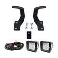 Cali Raised 10-22 Lexus GX 460 Low Profile LED Ditch Light Brackets Kit - Led Pods/No Switch