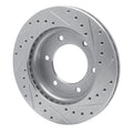 R1 Concepts Brake Rotor Drilled and Slotted Silver Fits Honda Passport