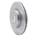 R1 Concepts Brake Rotor Drilled and Slotted Silver Fits Lexus LS460