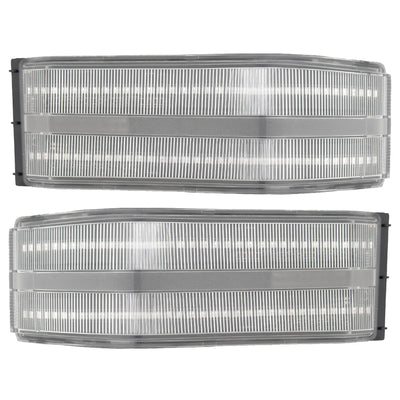 1419 SILVERADO/SIERRA SIDE MIRROR LENSES W/ SCANNING CLEAR TURN SIGNALS SMOKED LENS