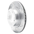 DFC 07-22 Lexus LX570 Front Right Drilled & Slotted Silver Brake Rotor
