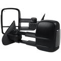 TOWING MIRRORS BLACK - POWER - FITS 1500- SIGNAL HEATED