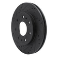 R1 09-09 Ford F-150 RWD Front Left Drilled & Slotted Black Brake Rotor