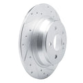 R1 03-06 Mercedes-Benz SL500 Rear Right Drilled & Slotted Silver Brake Rotor