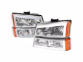 LED BAR HEADLIGHT AND BUMPER LIGHT COMBO CHROME HOUSING AND CLEAR LENS