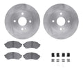 R1 99-01 Mazda Protege Front Brake Rotor Set w/Optimum OE Pads and Hardware