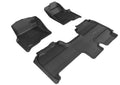 3D MAXpider 2009-2010 Ford F-150 Supercab Kagu 1st & 2nd Row Floormats - Black