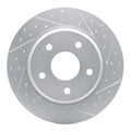 R1 08-16 Chrysler Town & Country Rear Right Drilled & Slotted Geo-Carbon Rotor