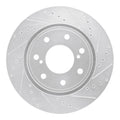R1 10-14 Ford F-150 4WD Front Right Drilled & Slotted Silver Brake Rotor