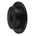 R1 04-11 Ford F-150 4WD Rear Right Drilled & Slotted Black Brake Rotor