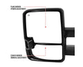 CHROME COVER TOWING MIRRORS - POWER