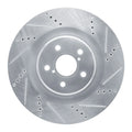 R1 13-20 Lexus Gs450H Right Front Drilled & Slotted Silver Brake Rotor