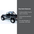 ~(4 lbs. 12X11X4)~ Bikini Top Traditional Charcoal/Gray Jeep 76-91 CJ7/CJ8 AND Wrangler; Requires 51209-01 channel