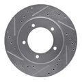 R1 99-08 Chevrolet Tracker Front Left Drilled & Slotted Silver Brake Rotor