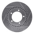 R1 99-08 Chevrolet Tracker Front Left Drilled & Slotted Silver Brake Rotor