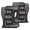 AlphaRex 17-19 Ford F250/F350/F450/F550 Stock LED Projector Headlight Converters - Pair