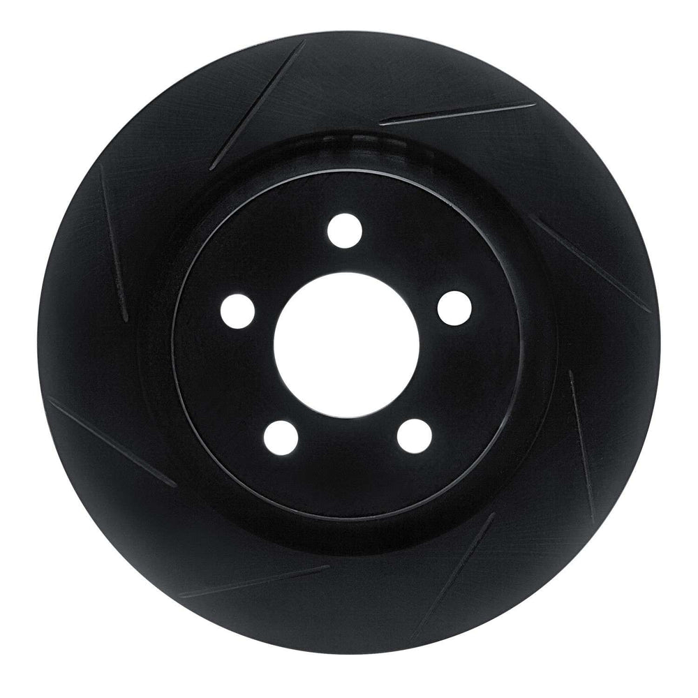 R1 11-12 Jeep Liberty Front Left Slotted Black Brake Rotor