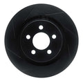 R1 11-12 Jeep Liberty Front Left Slotted Black Brake Rotor