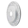 R1 16-22 Lexus Rx350 Rear Right Drilled & Slotted Geo-Carbon Rotor