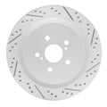 R1 16-22 Lexus Rx350 Rear Right Drilled & Slotted Geo-Carbon Rotor