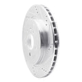 R1 Concepts Brake Rotor Drilled and Slotted Silver Fits Cadillac CTS