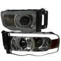 PROJECTOR HEADLIGHTS WITH LED BAR - DUAL BEAM - H7 BULB