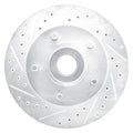 DFC 85-97 Dodge B1500 Front Left Drilled & Slotted Silver Brake Rotor