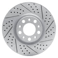 DFC 13-23 Chrysler 200 Front Right Drilled & Slotted Geoperformance Rotor
