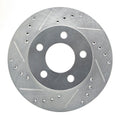 DFC 80-89 American Motors Eagle Front Left Drilled & Slotted Silver Brake Rotor