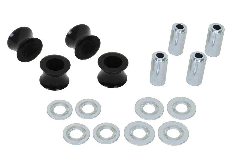 Control arm - front upper inner bushings 4 Shell Bushings 4 Tubes 8 Washers Grease