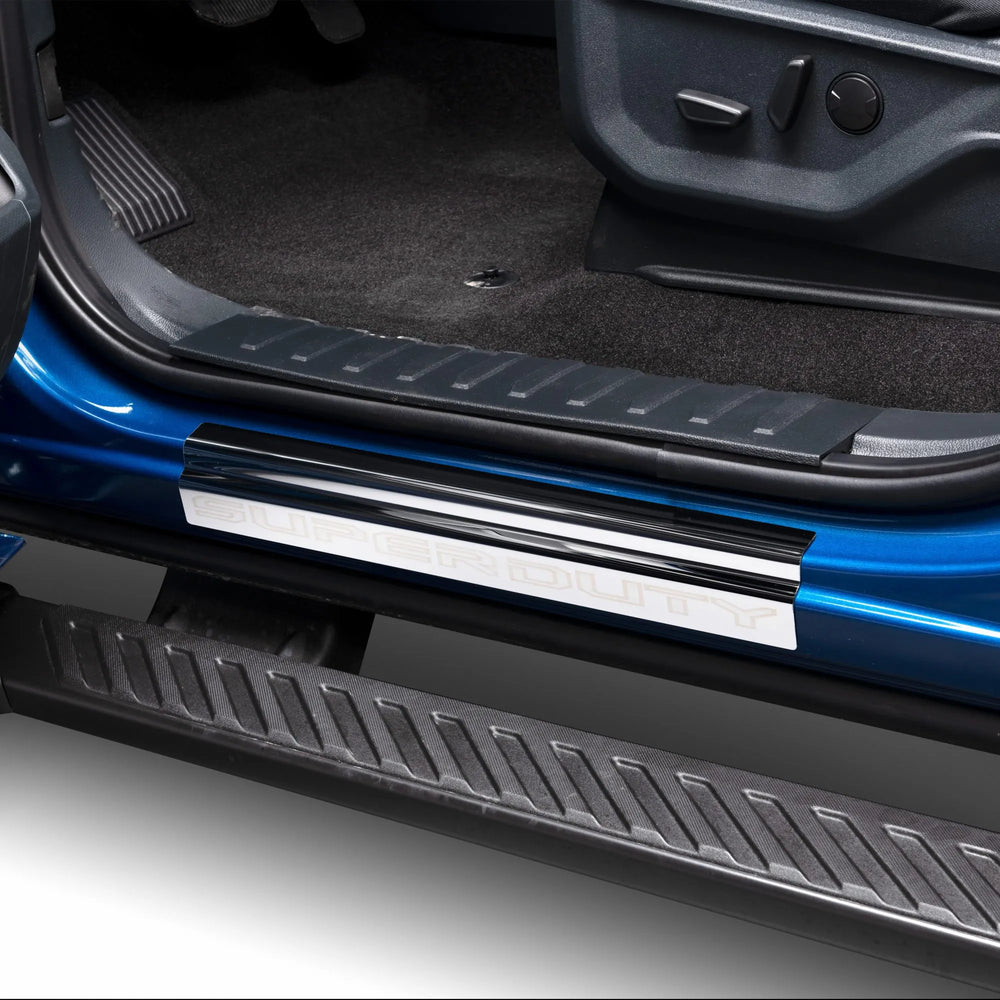 23C F250/F350 SUPER DUTY REG CAB/SUPER CAB (W/SUPER DUTY ETCHING) DOOR SILLS ST