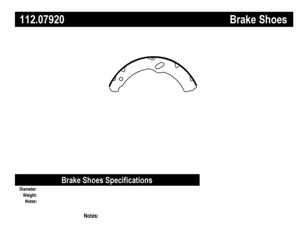 Centric Heavy Duty Brake Shoes - Rear