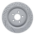 R1 06-15 Jaguar Super V8 Rear Right Drilled & Slotted Geo-Carbon Rotor