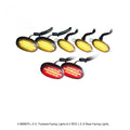 ~(1 lbs. 10X6X3)~ Ford RAPTOR 09-14 LED Fender and Front Grill Light Kit - (7-Piece Set) w/ 5 AMBER LED Forward-Facing Lights and 2 RED Re