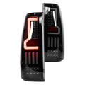 9907 CHEVY SILVERADO 9906 1500/9902 GMC SIERRA 1500 V2 LED TAIL LIGHTS(GLOSSEY BLACK/CLEAR)