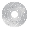 DFC 92-00 Dodge Colt Front Right Drilled & Slotted Silver Brake Rotor