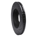 R1 02-06 Ford Expedition Front Left Drilled & Slotted Black Brake Rotor