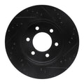 R1 02-06 Ford Expedition Front Left Drilled & Slotted Black Brake Rotor