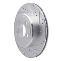 DFC 05-23 Chrysler 300 Rear Right Drilled & Slotted Silver Brake Rotor