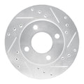 R1 92-00 Dodge COLT Front Right Drilled & Slotted Silver Brake Rotor
