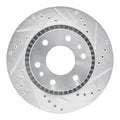 R1 06-09 Buick Rainier Front Right Drilled & Slotted Silver Brake Rotor