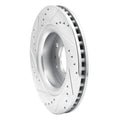 R1 06-09 Buick Rainier Front Right Drilled & Slotted Silver Brake Rotor