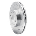 DFC 99-03 Mazda Protege Front Right Drilled & Slotted Silver Brake Rotor