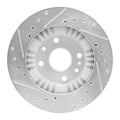 DFC 99-03 Mazda Protege Front Right Drilled & Slotted Silver Brake Rotor