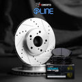 R1 73-73 Mercury Colony Park Front Left Slotted Black Brake Rotor