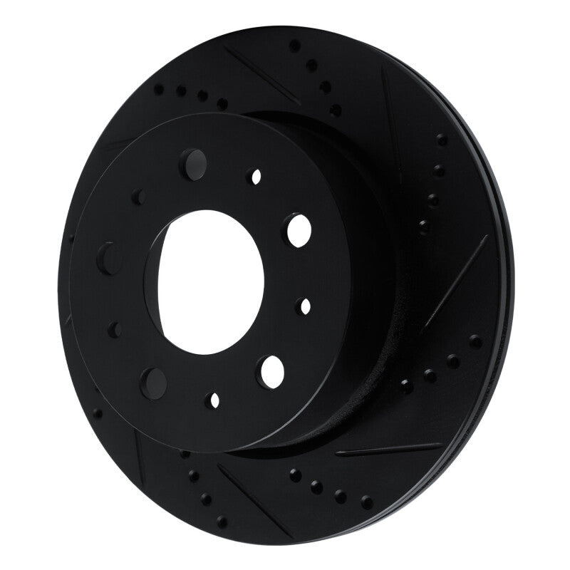 R1 14-21 Ram Promaster 2500 Rear Right Drilled & Slotted Black Brake Rotor