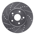 DFC 02-15 Lexus IS250 Front Left Drilled & Slotted Silver Brake Rotor