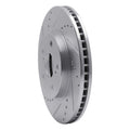 DFC 02-15 Lexus IS250 Front Left Drilled & Slotted Silver Brake Rotor